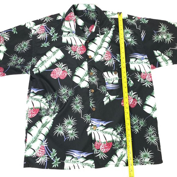 3/$25 Hang Ten Hawaiian Floral Button Down T Shirt L - Picture 8 of 9